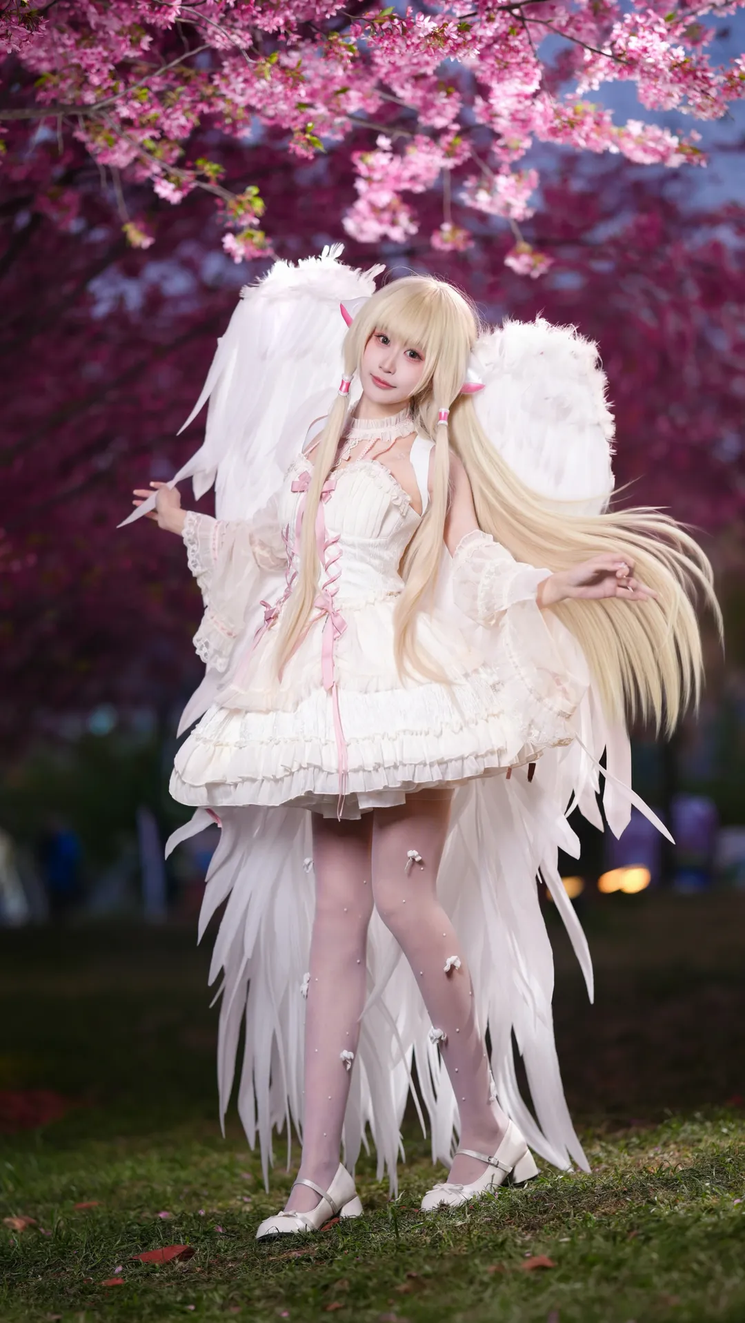 小叽cos, 人形电脑天使心, cosplay摄影, 樱花正片, 梦幻天使风 - 第2张