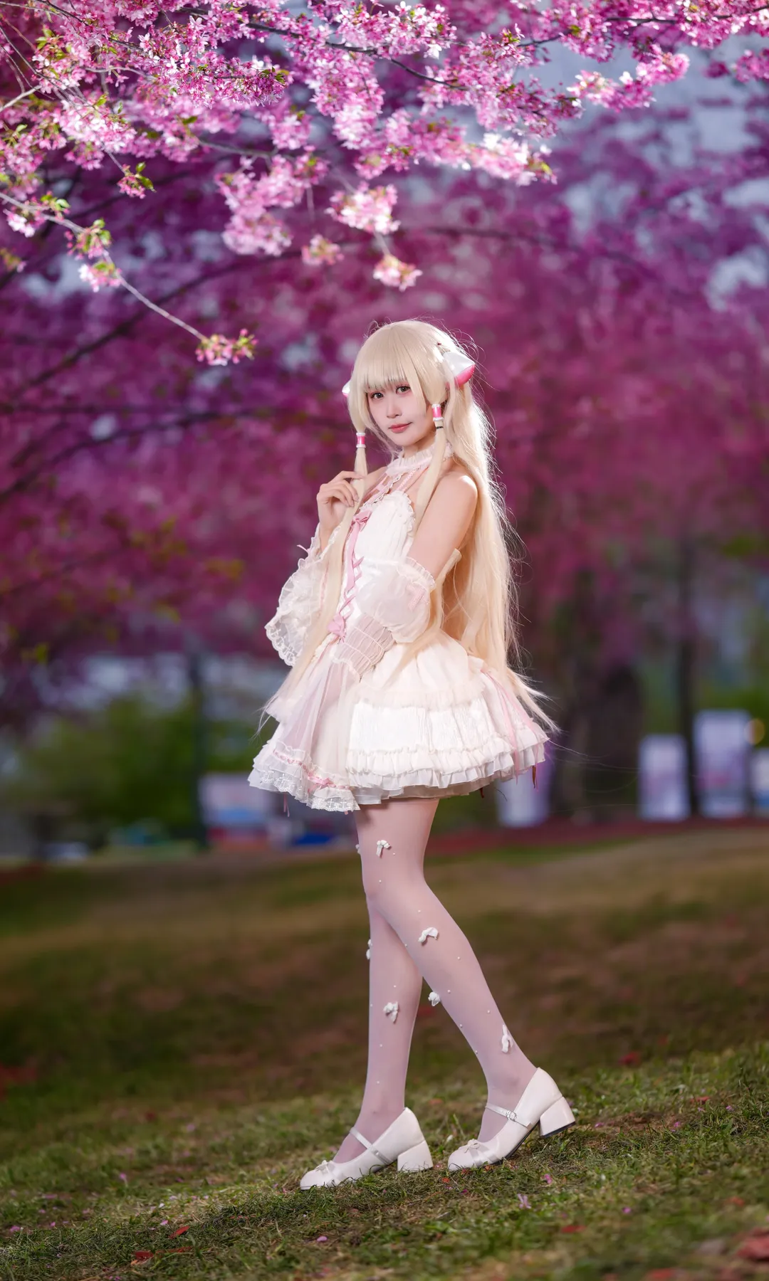 小叽cos, 人形电脑天使心, cosplay摄影, 樱花正片, 梦幻天使风