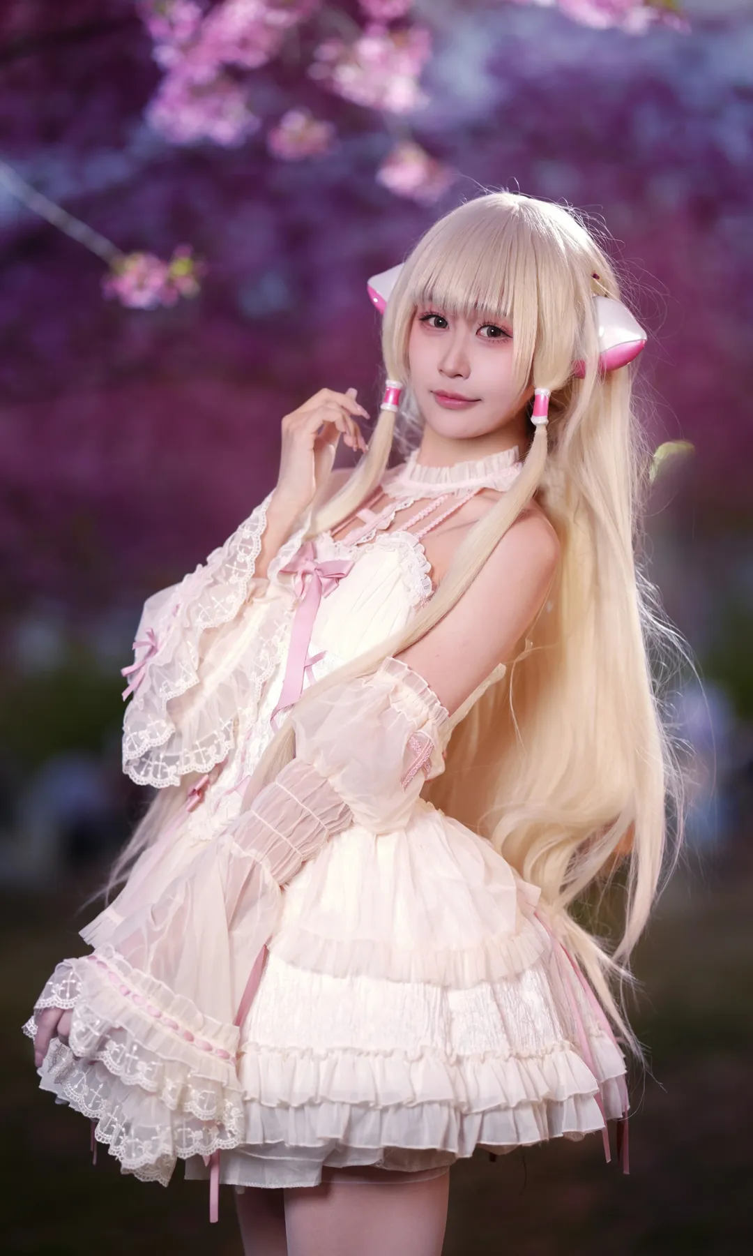 小叽cos, 人形电脑天使心, cosplay摄影, 樱花正片, 梦幻天使风 - 第7张