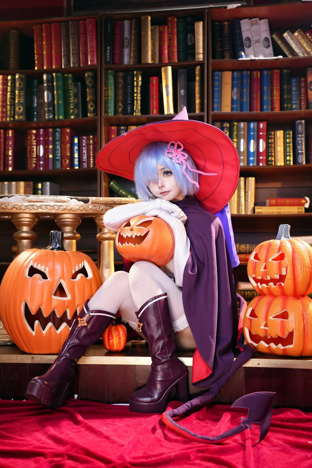 二次元摄影, 蕾姆cos, cosplay正片, 万圣节cosplay, 女巫写真 - 第7张