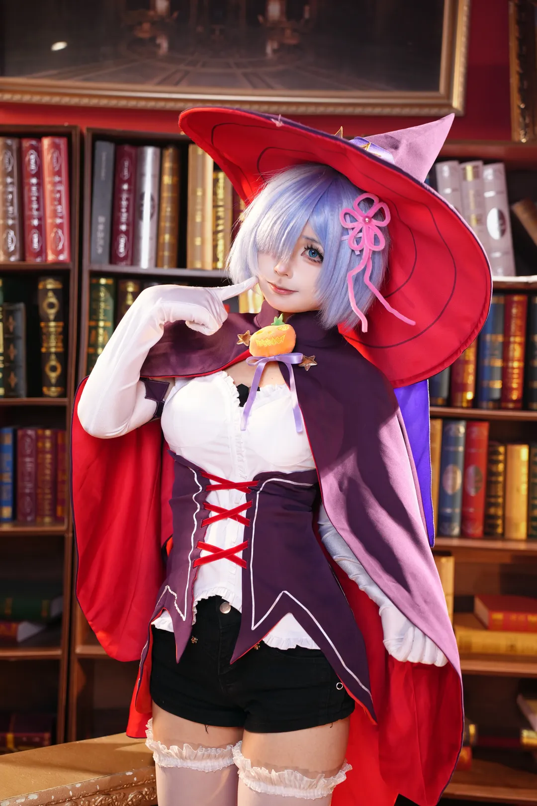 二次元摄影, 蕾姆cos, cosplay正片, 万圣节cosplay, 女巫写真 - 第8张
