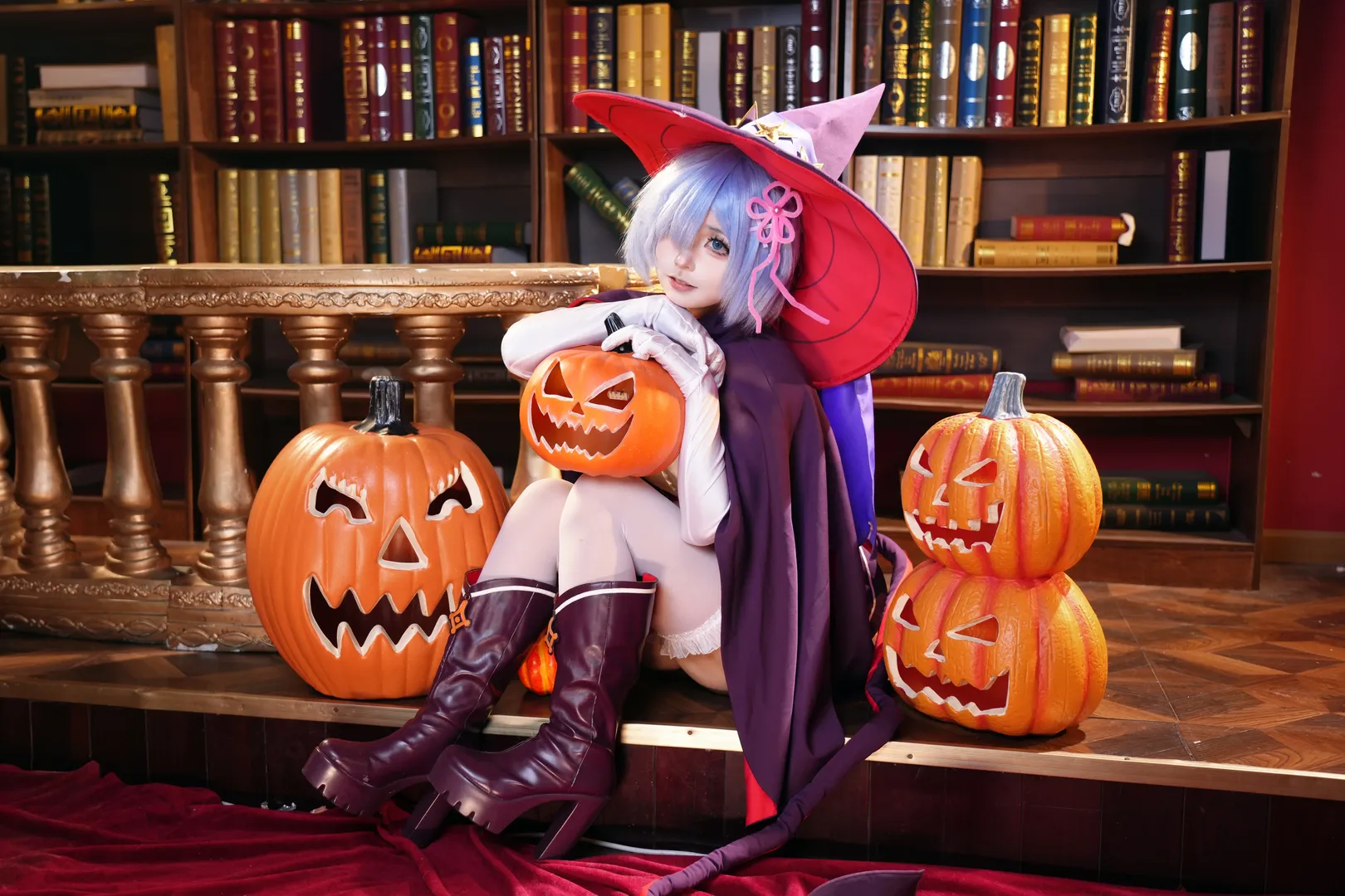 二次元摄影, 蕾姆cos, cosplay正片, 万圣节cosplay, 女巫写真 - 第9张