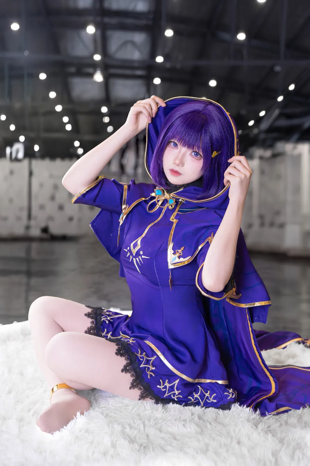 二次元摄影, 漫展场照, cosplay分享, 紫发cos, 紫色服装 - 第1张