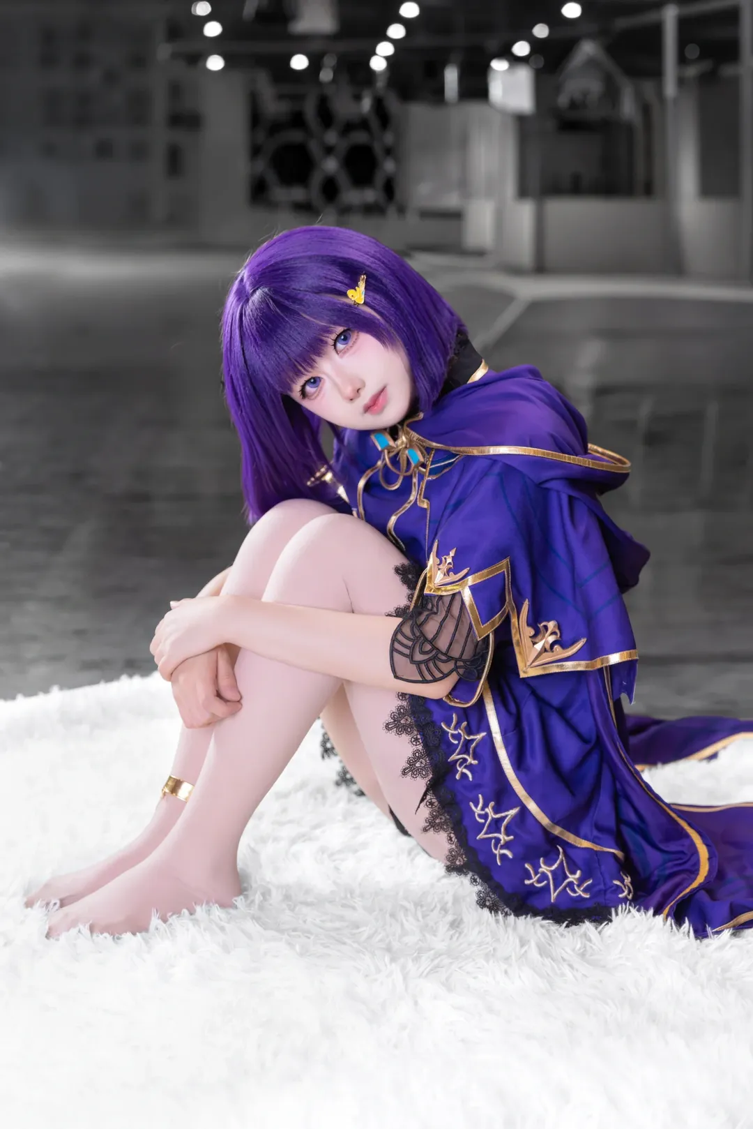 二次元摄影, 漫展场照, cosplay分享, 紫发cos, 紫色服装 - 第2张