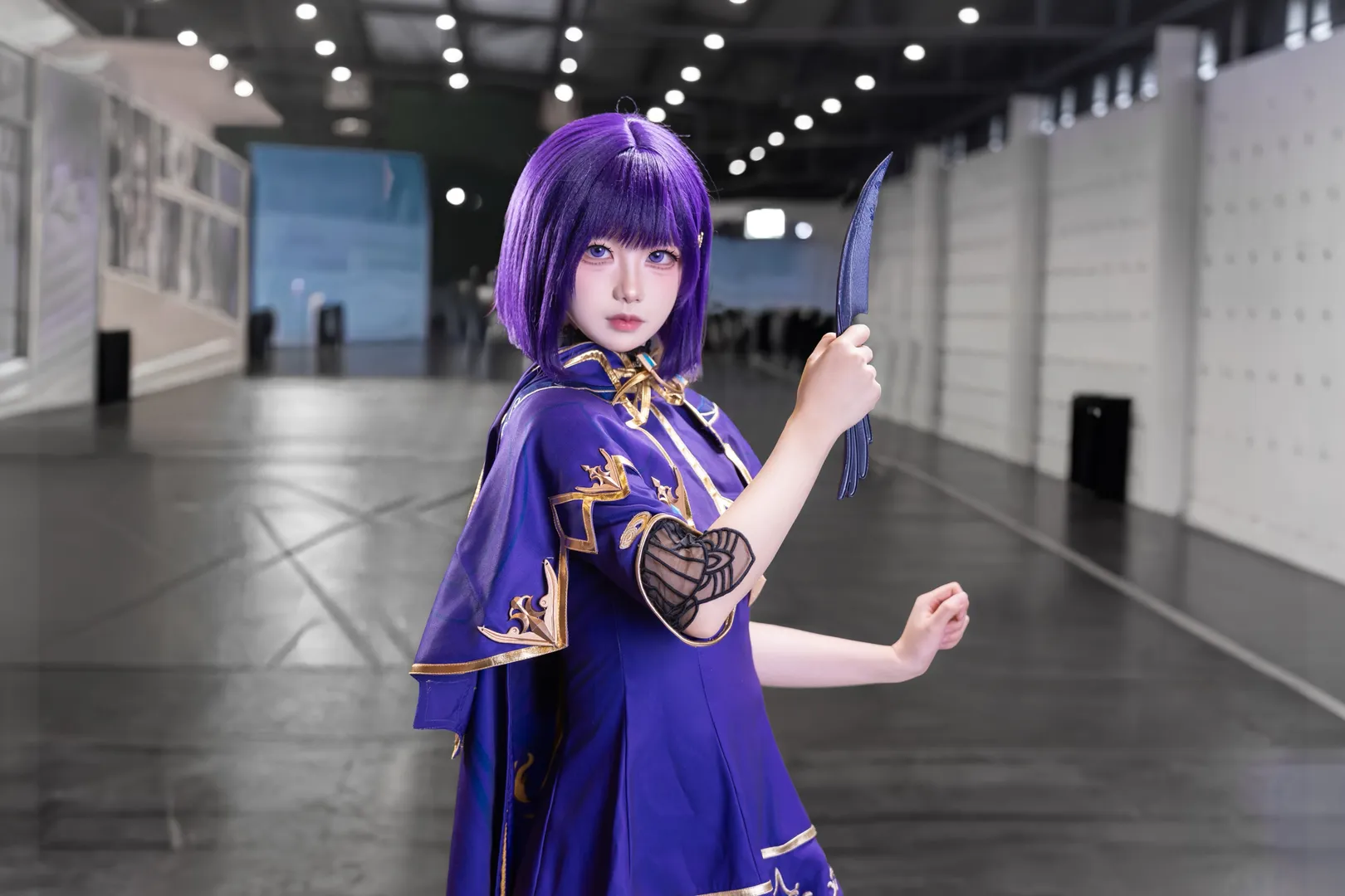 二次元摄影, 漫展场照, cosplay分享, 紫发cos, 紫色服装 - 第4张