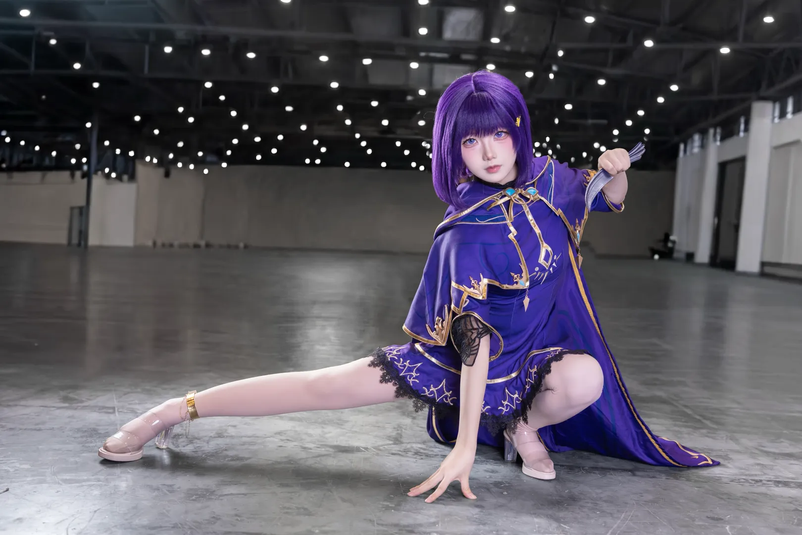 二次元摄影, 漫展场照, cosplay分享, 紫发cos, 紫色服装