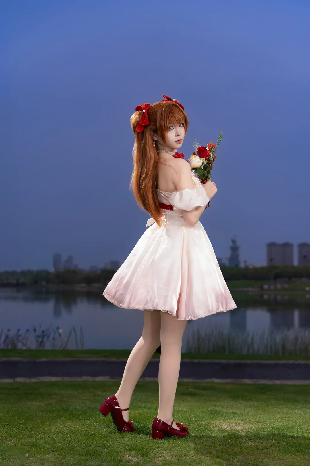 二次元少女, EVA, 明日香cos, 外景摄影, cosplay正片 - 第1张