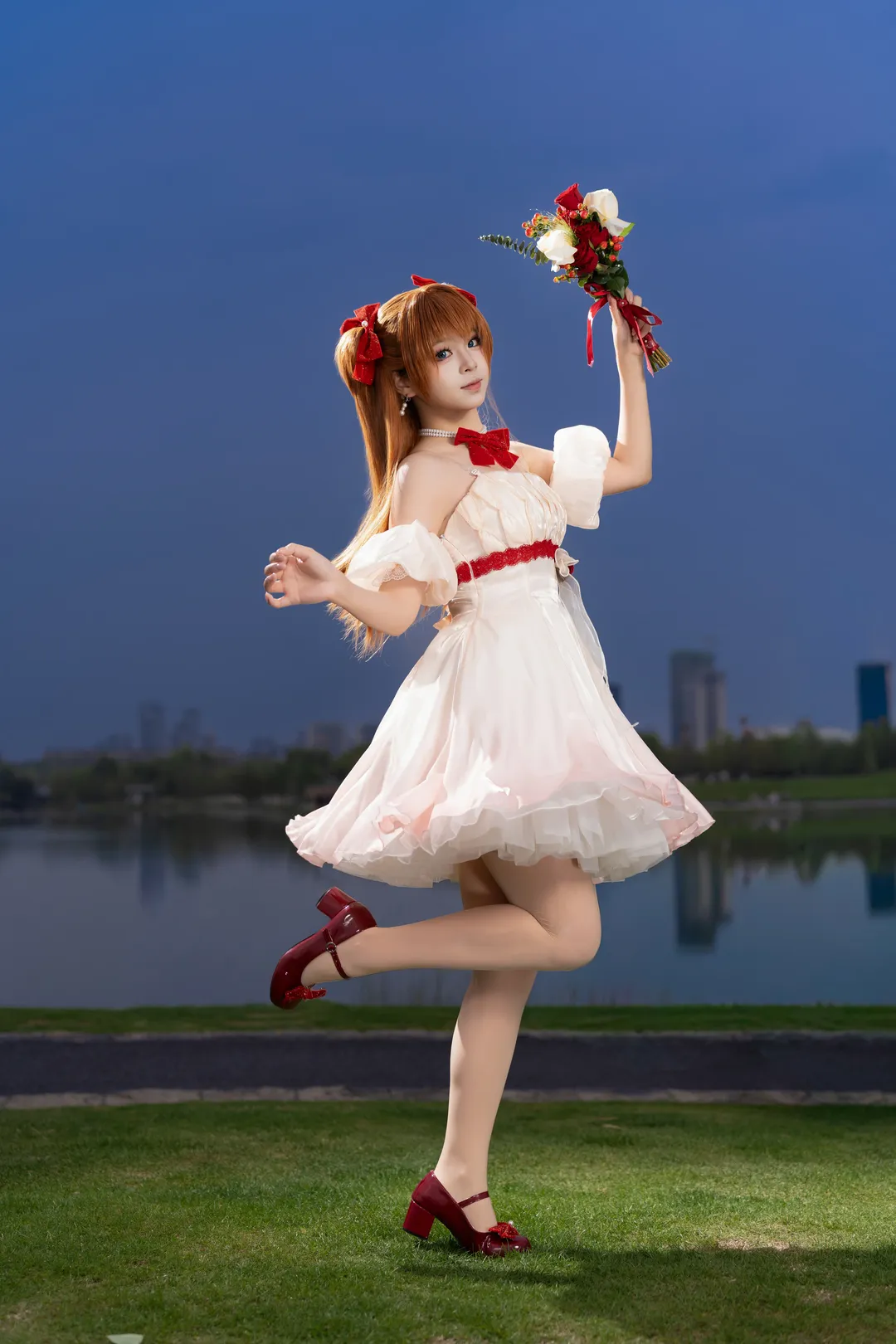 二次元少女, EVA, 明日香cos, 外景摄影, cosplay正片 - 第3张