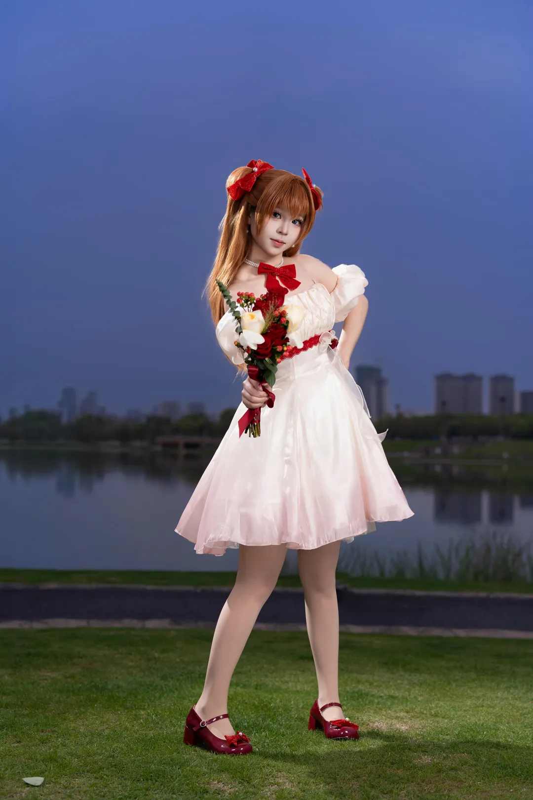 二次元少女, EVA, 明日香cos, 外景摄影, cosplay正片 - 第4张