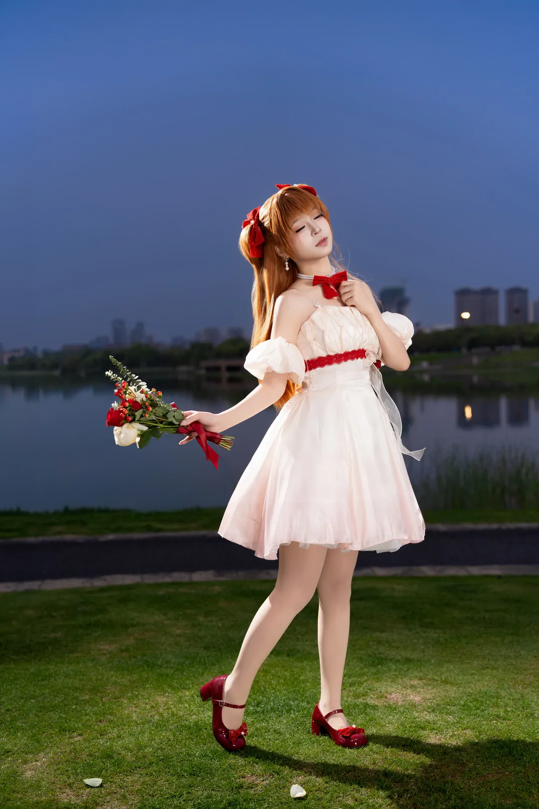 二次元少女, EVA, 明日香cos, 外景摄影, cosplay正片