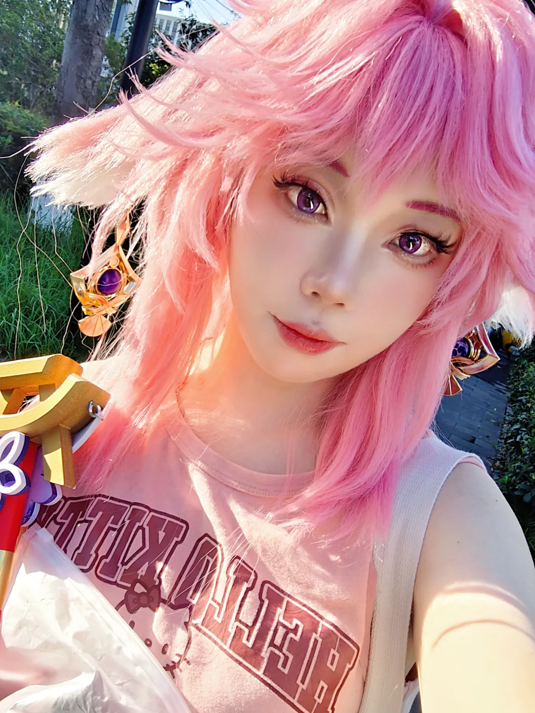 Genshin Impact, Yae Miko cosplay, Convention photography, 2D daily life, Genshin Impact cosplay