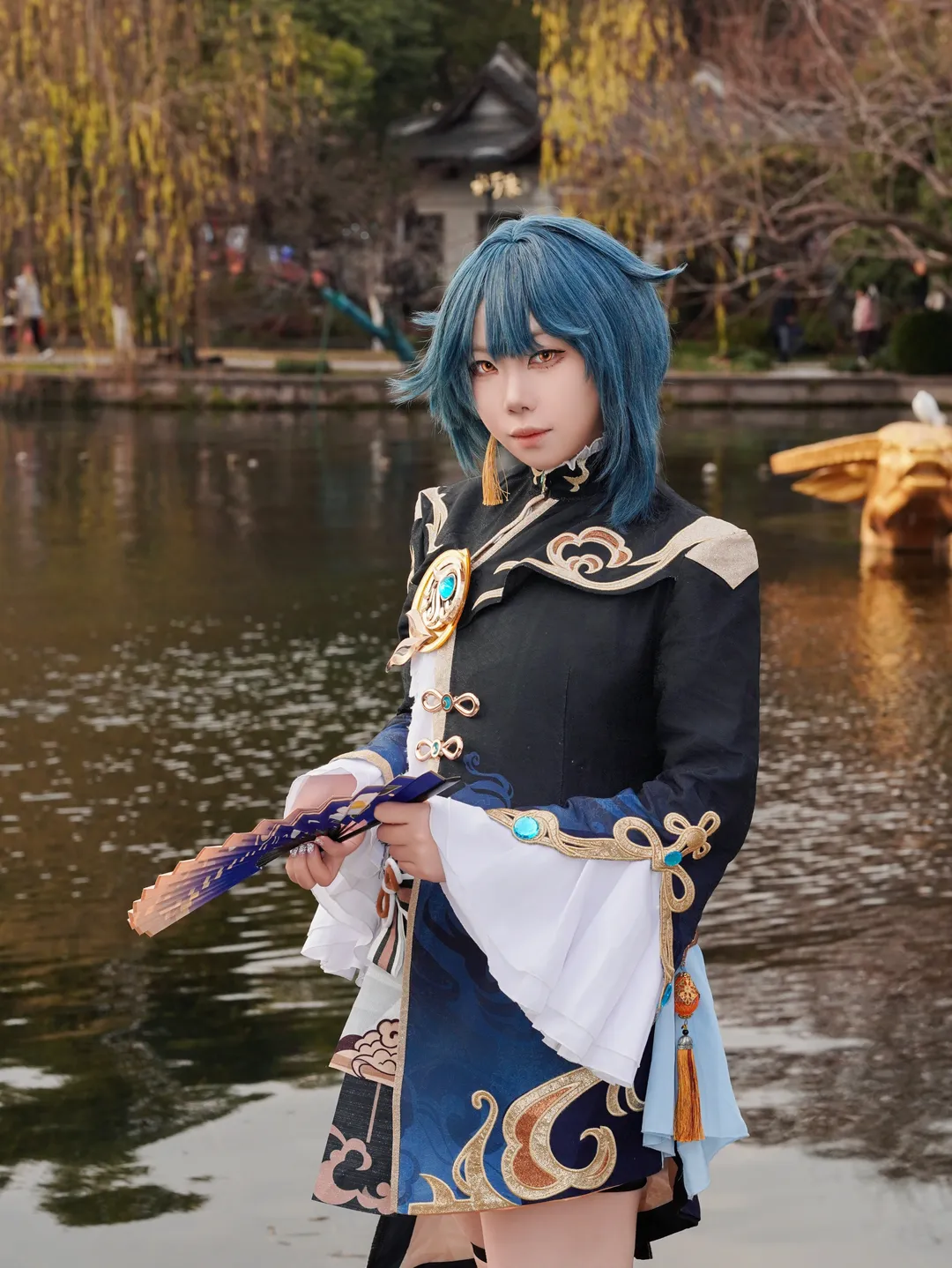 原神, 海灯祭, 行秋コスプレ, 中国風コスプレ, 西湖の美しい景色 - 1枚目