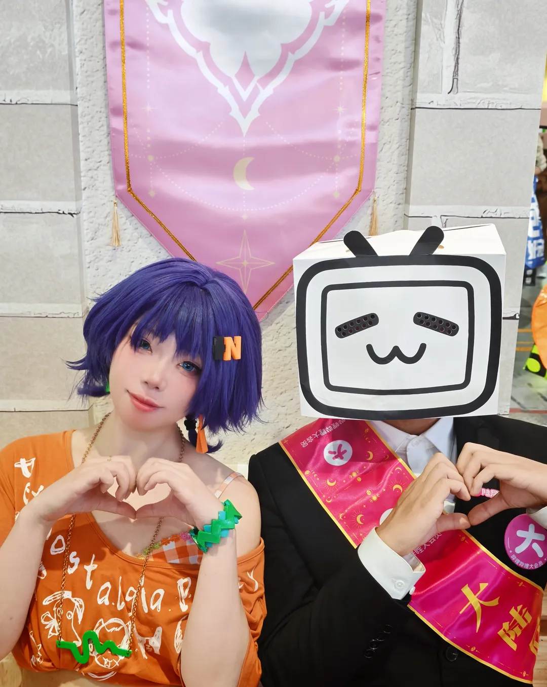 绝区零cos, 二次元日常, 蓝发造型, BW2026漫展, cosplay现场