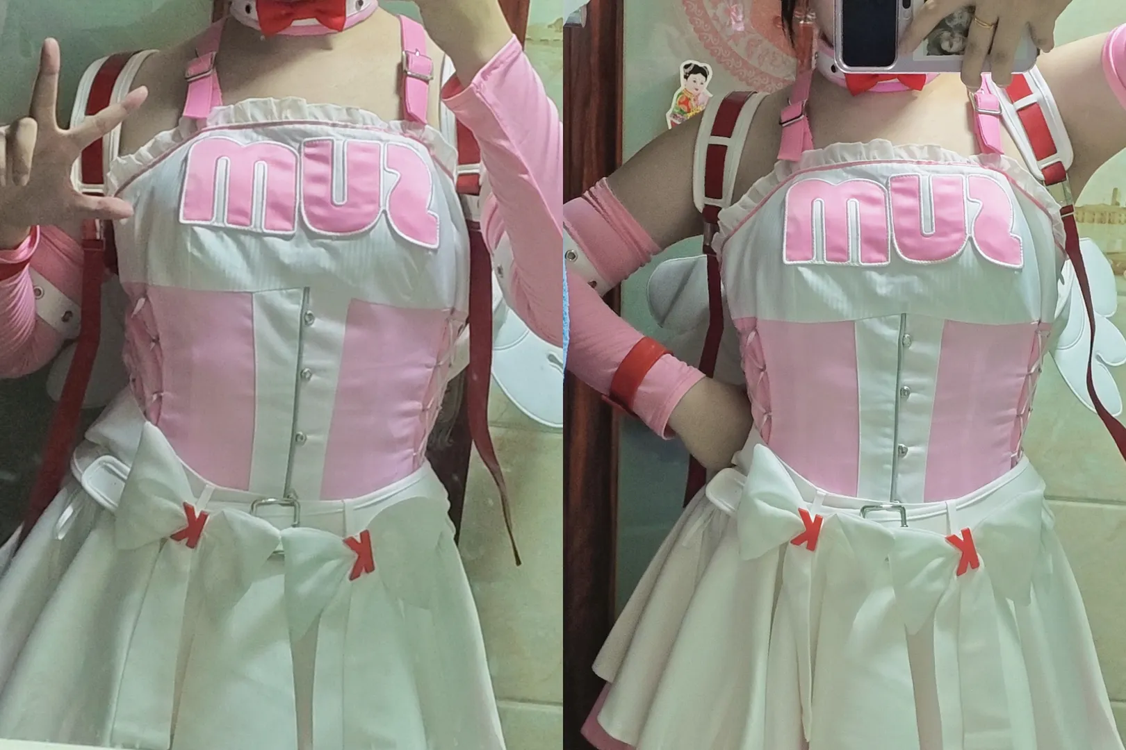 绝区零, 二次元穿搭, 妄想天使千夏cos, KFC联名cos, C服试衣