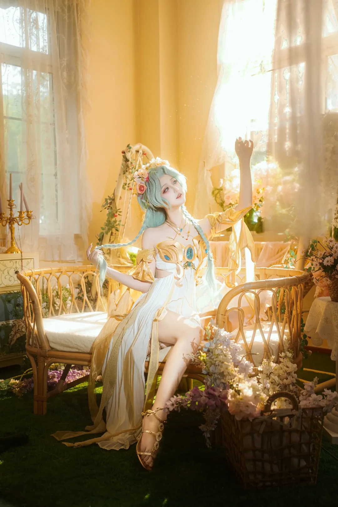 王者荣耀, 貂蝉cos, cosplay摄影, 王者荣耀cos, 穆夏风格 - 第1张