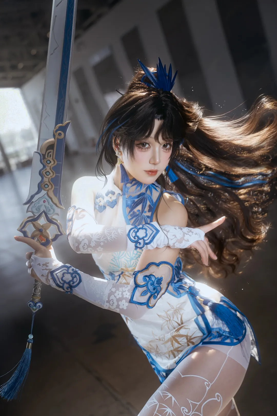 永劫无间, 漫展场照, 国风cosplay, 妖刀姬cos, 青花瓷cos