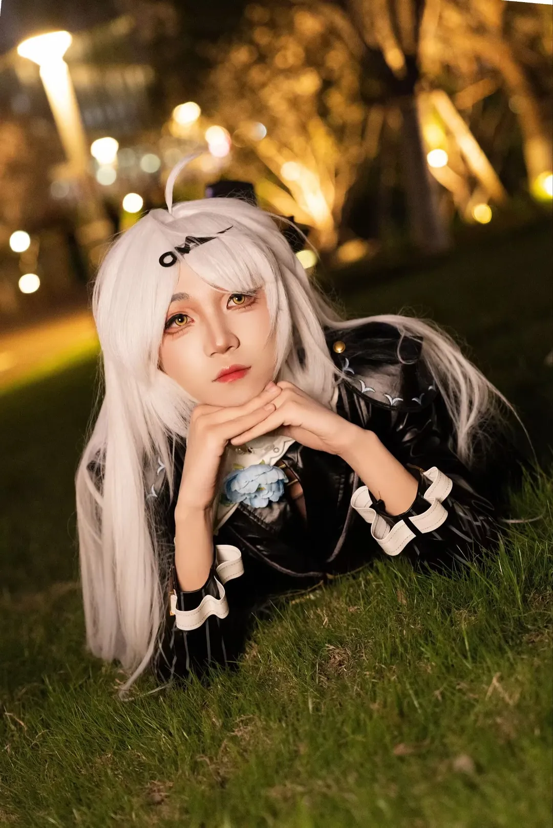 cosplay, 户外摄影, 丝袜穿搭, 漆皮外套, 银白发 - 第6张
