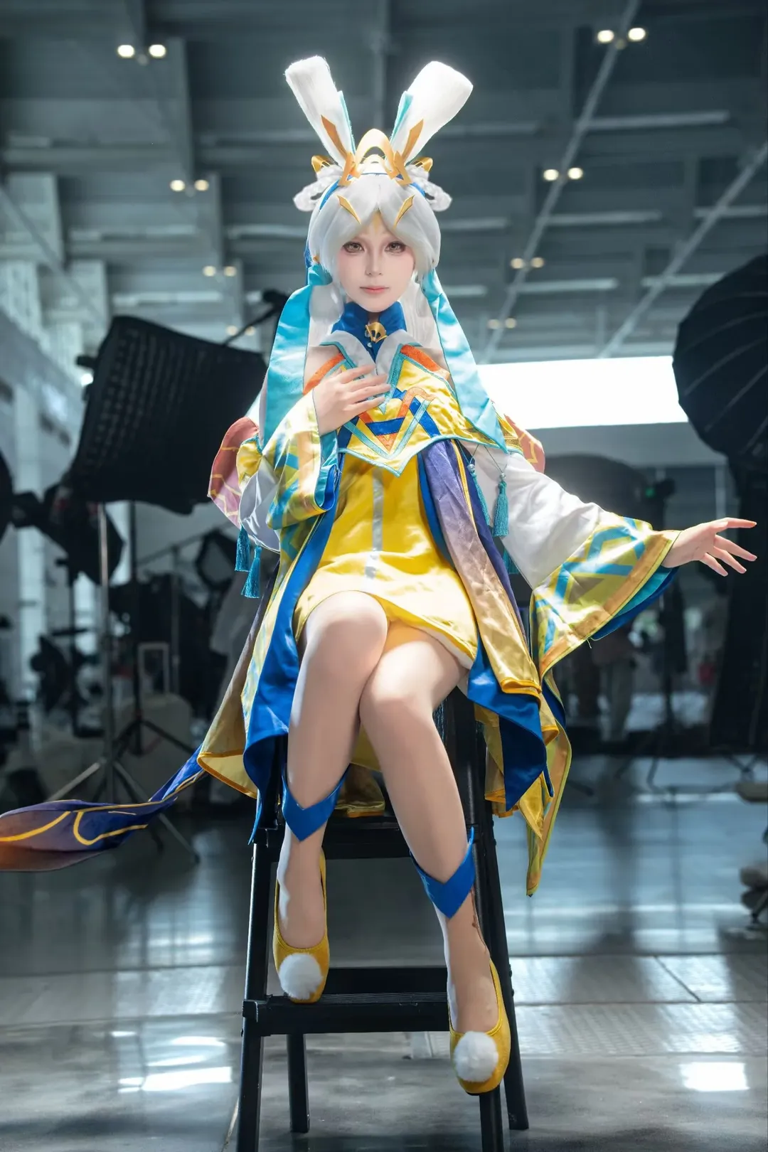 二次元摄影, 漫展cosplay, 兔耳装扮, 仙侠风cos, 漫游摄影