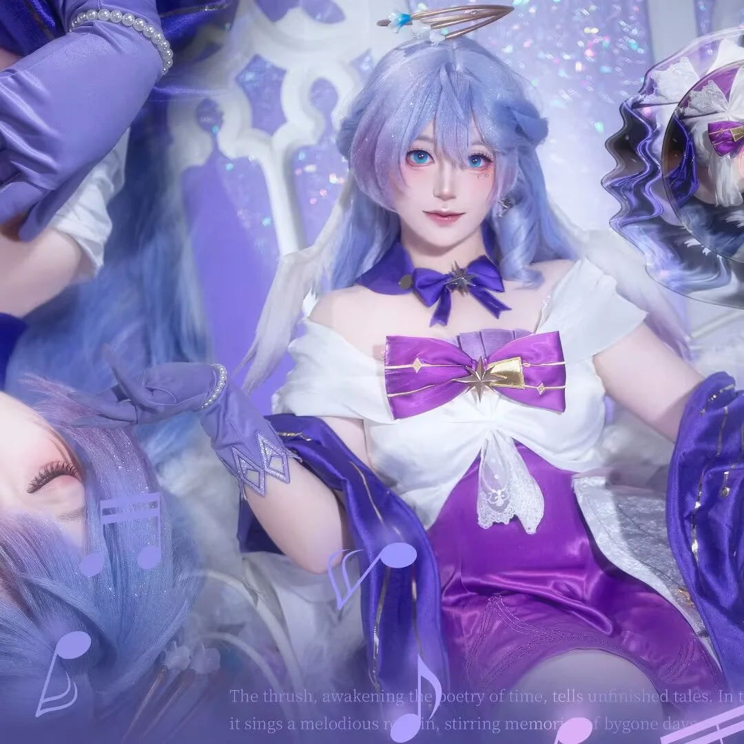 原神, 梦幻氛围, cosplay后期, 紫色系穿搭, 支配之律者cos - 第2张
