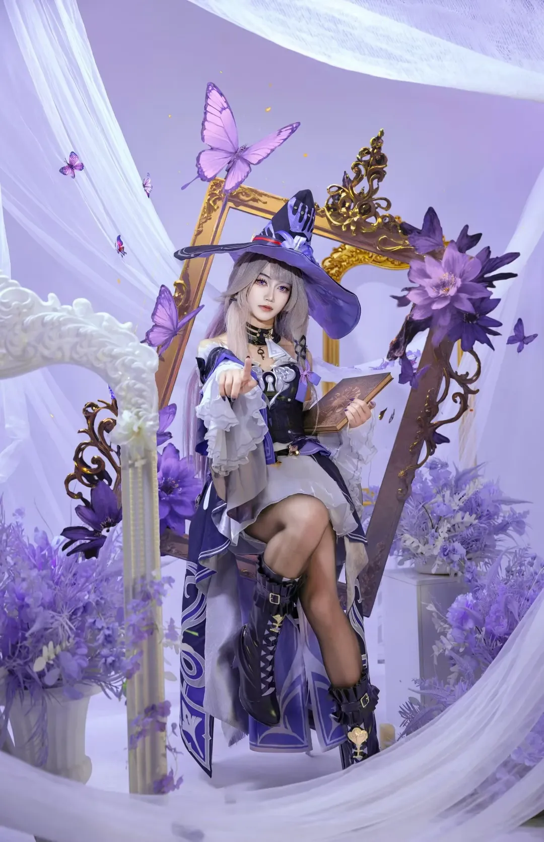 原神, イベント撮影, 二次元コスプレ, フィッシュル コスプレ, 夢幻的な魔法スタイル - 2枚目