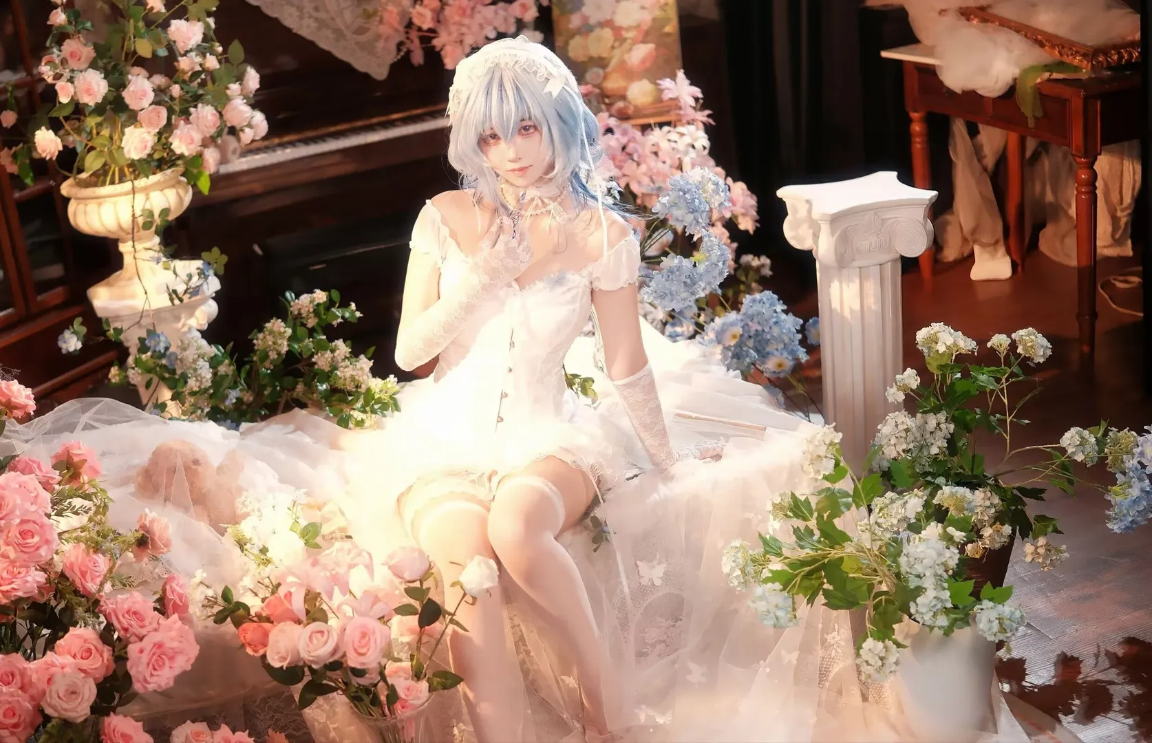 原神, 甘雨cos, 蕾姆cos, 小鸟游六花cos, 花嫁cosplay - 第1张