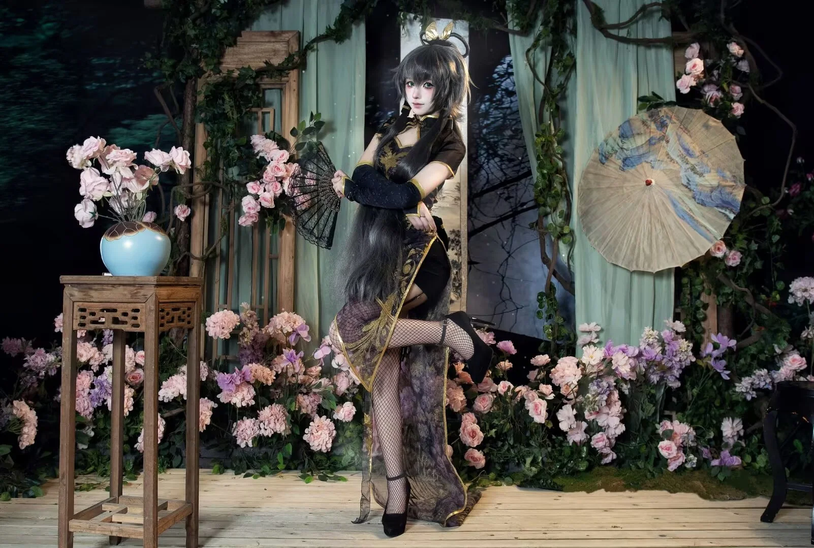 NARAKA: BLADEPOINT, 無期迷途, 寧紅夜 コスプレ, ダーク中華風, 網タイツコーデ - 5枚目