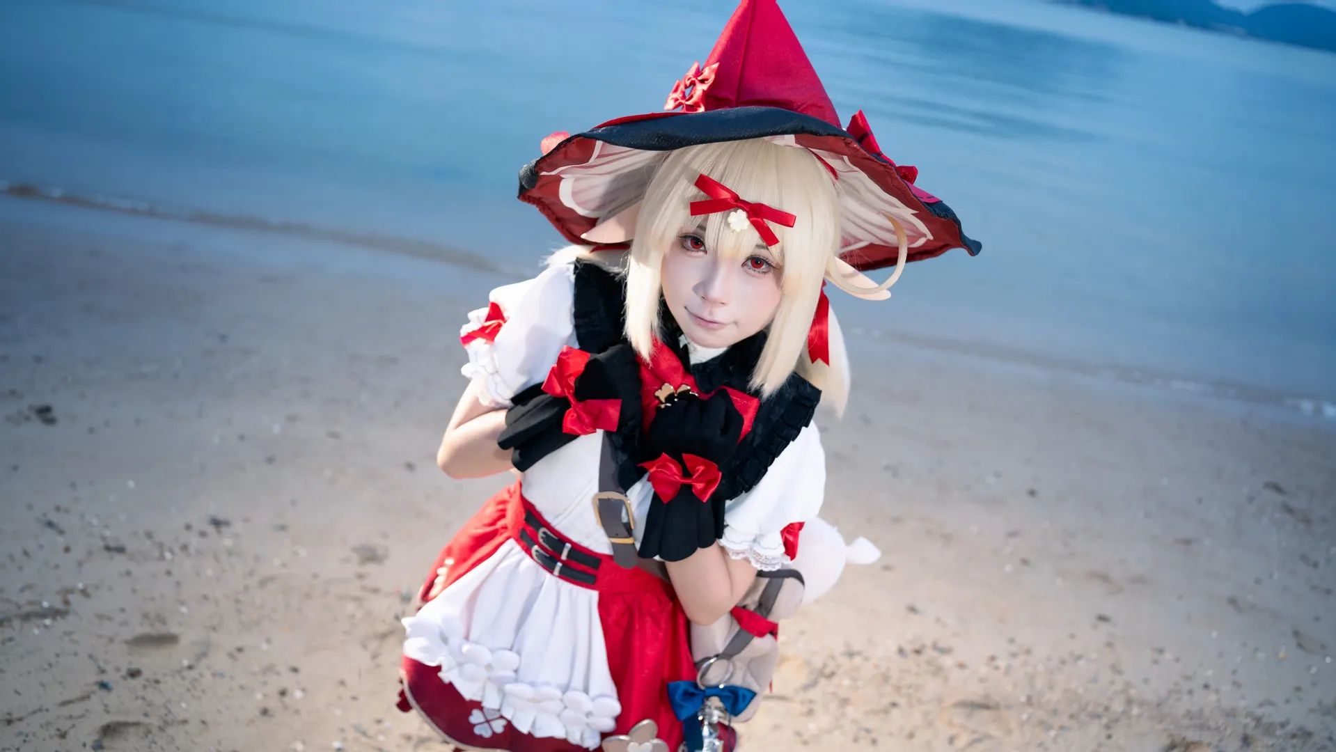 原神, 可莉cos, 二次元cos, cosplay摄影, 海岛外景 - 第2张