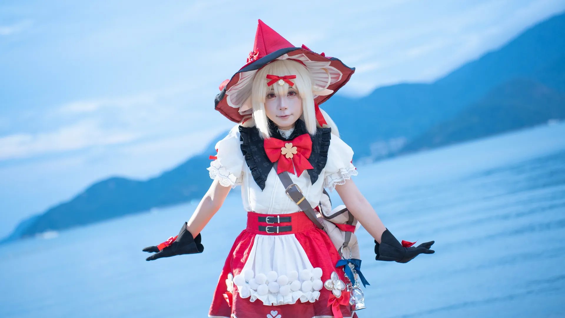 原神, 可莉cos, 二次元cos, cosplay摄影, 海岛外景 - 第3张