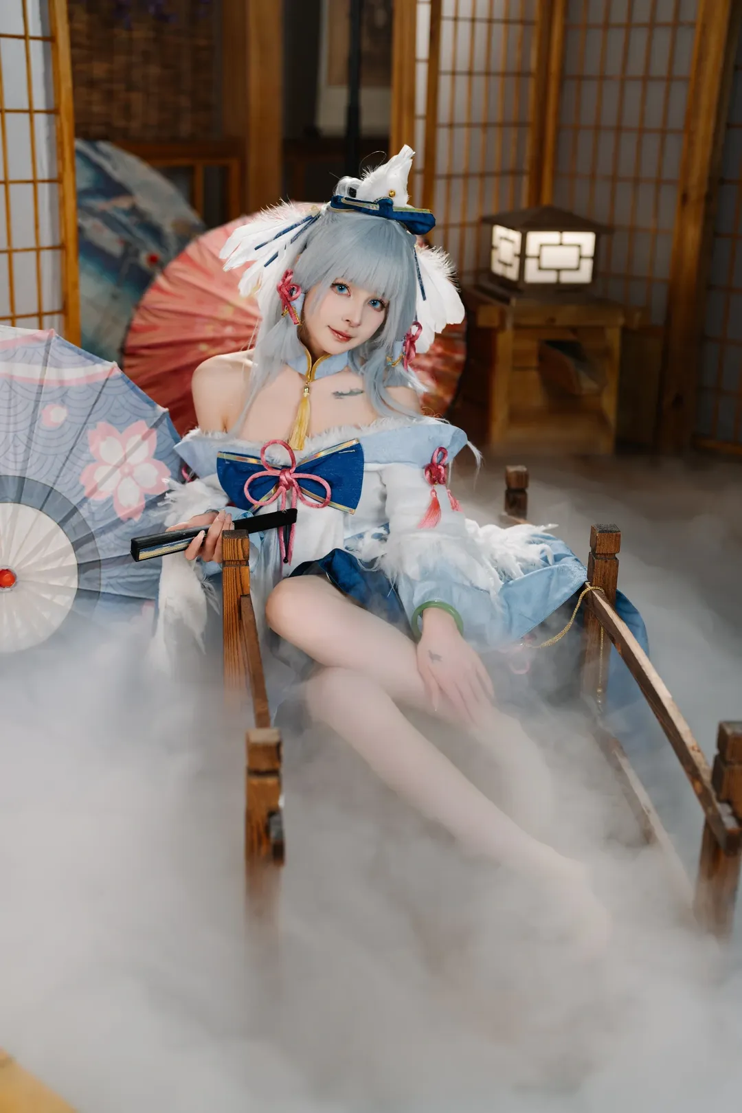 原神, コスプレ撮影, 和風コスプレ, 神里綾華 コスプレ, 白鷺桜華 - 2枚目