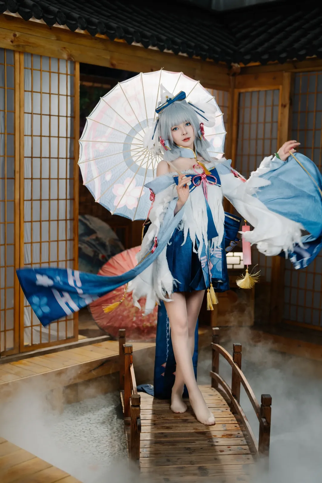 原神, コスプレ撮影, 和風コスプレ, 神里綾華 コスプレ, 白鷺桜華 - 5枚目