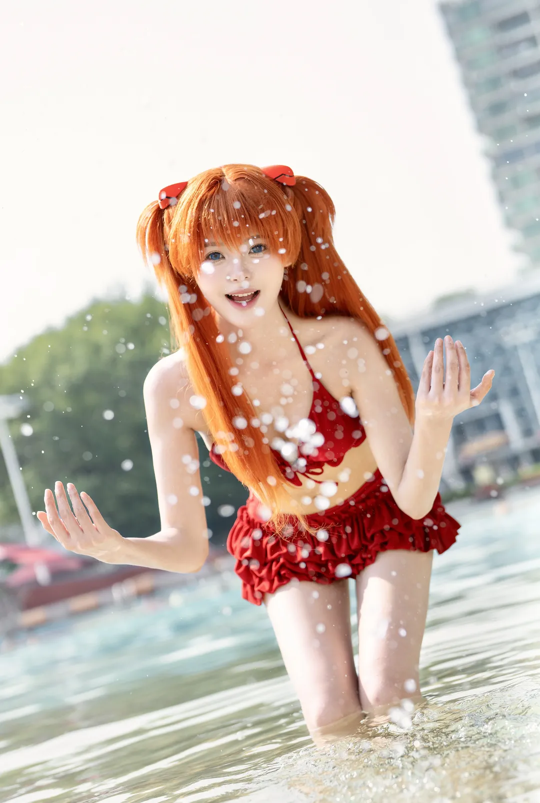 Swimsuit cosplay, Asuka Cosplay, Neon Genesis Evangelion, Anime cosplay, Summer location shoot - Image 6