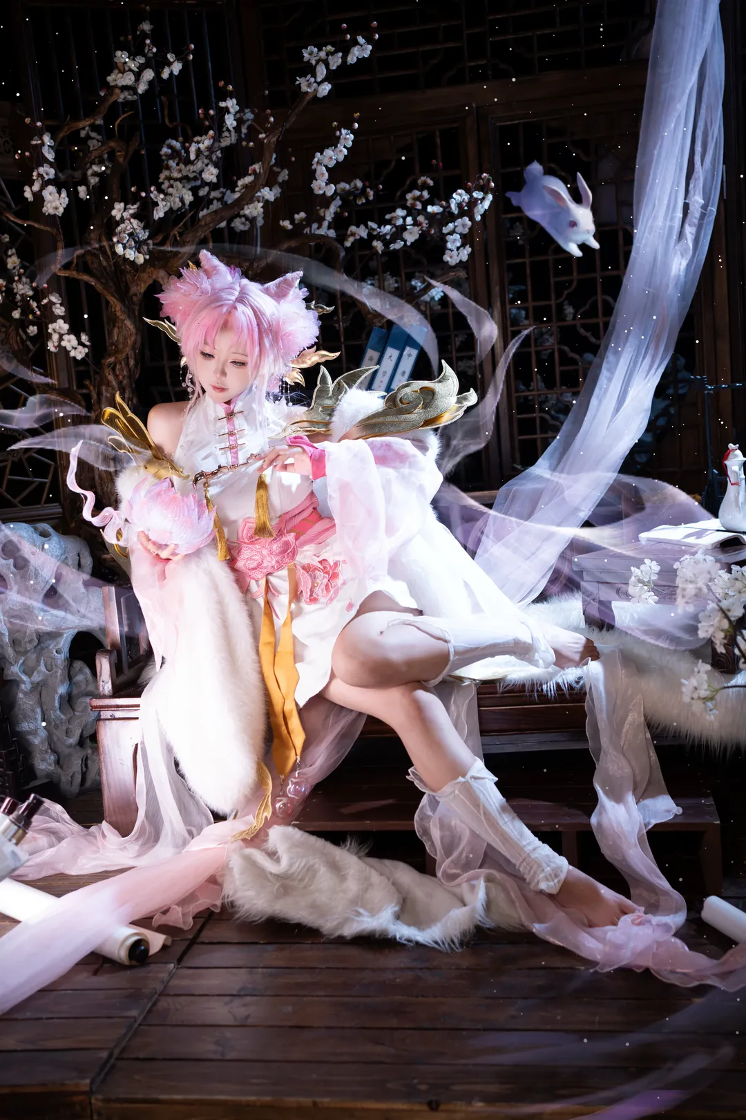 Honor of Kings, Traditional style cosplay, Chang'e cosplay, Traditional Chinese style cosplay, Frost-Resistant Thoughts cosplay