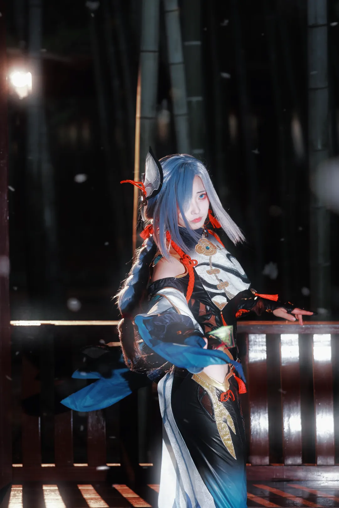 Genshin Impact, Shenhe cosplay, Chinese-style ACG, Genshin Impact Shenhe cosplay, Bamboo forest night view - Image 1