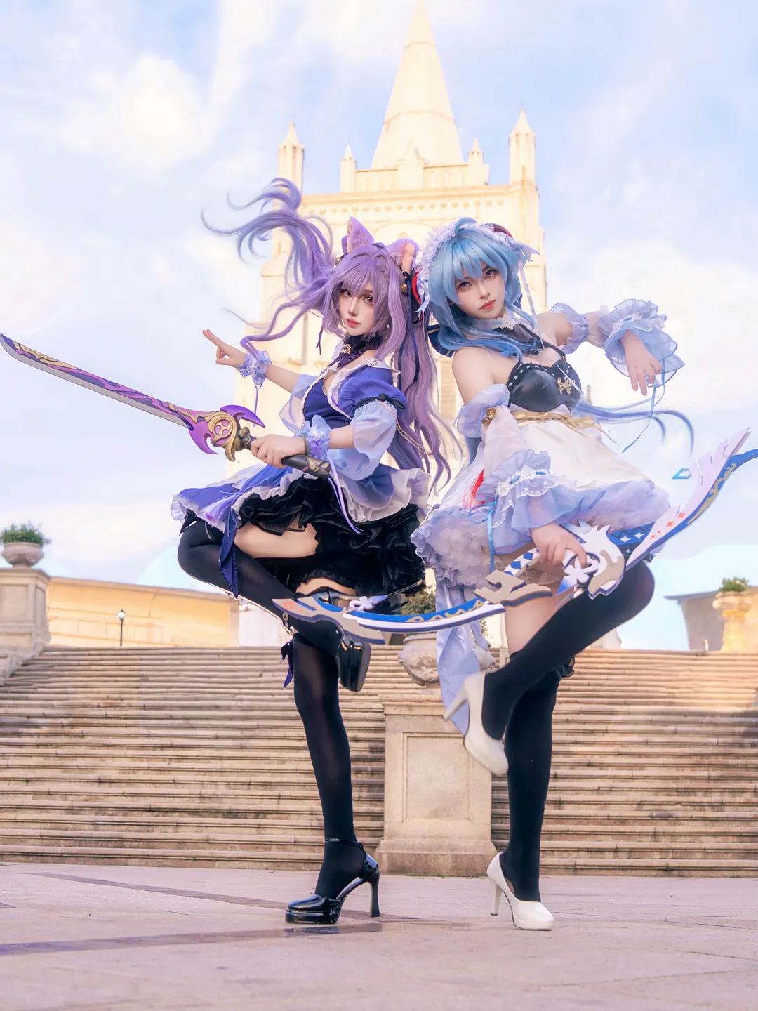 角色扮演, 原神, 甘雨cos, 刻晴cos, 双人摄影 - 第1张