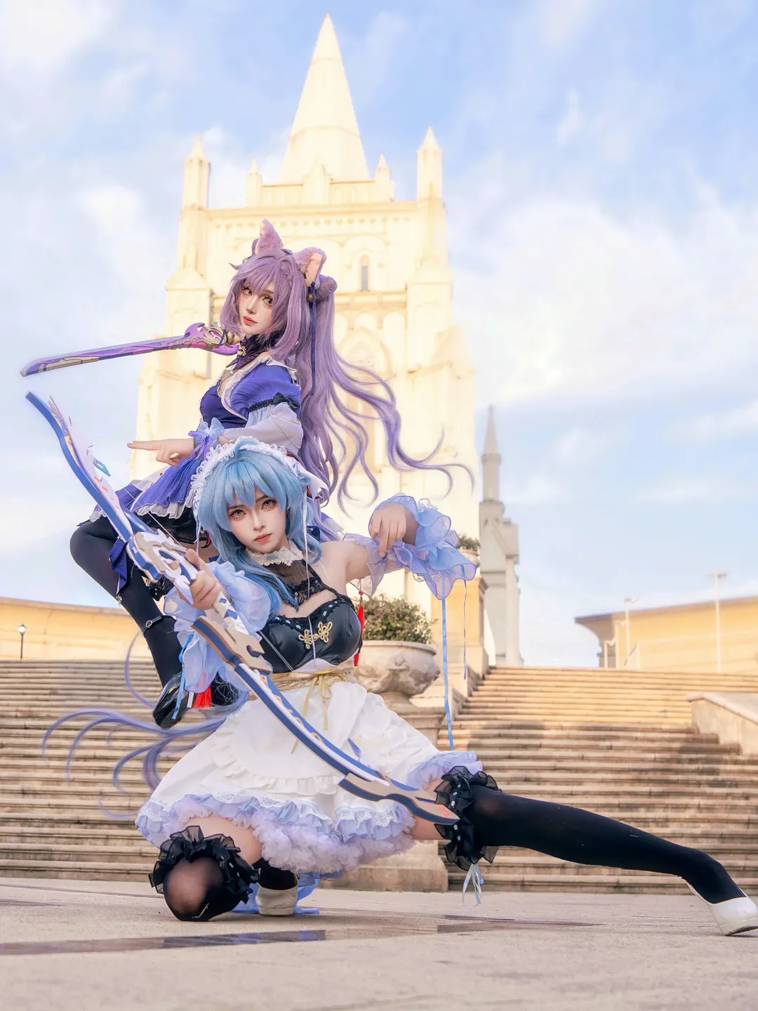 角色扮演, 原神, 甘雨cos, 刻晴cos, 双人摄影
