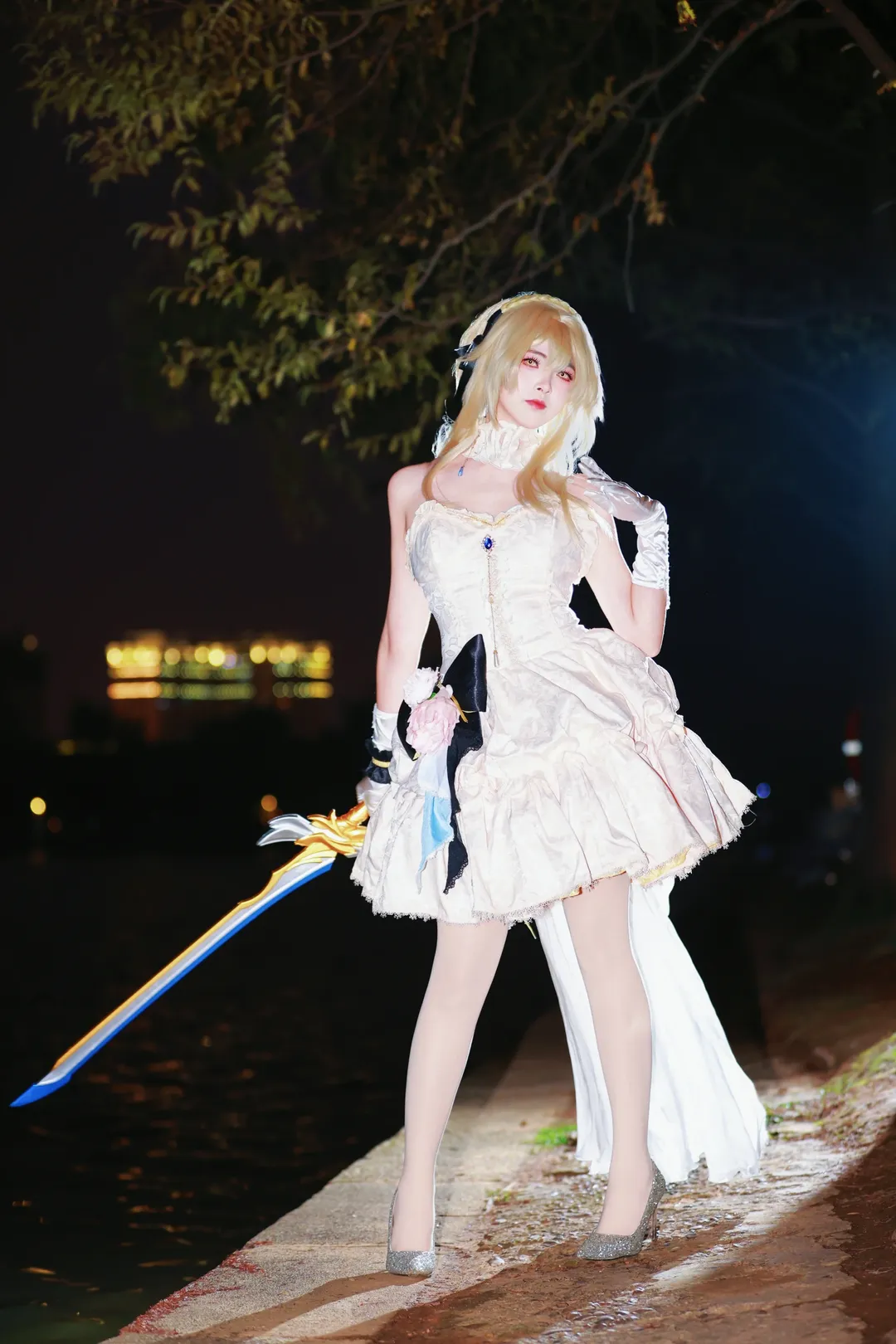 原神, 屋外撮影, 蛍 コスプレ, 夜景撮影, コスプレコーディネート