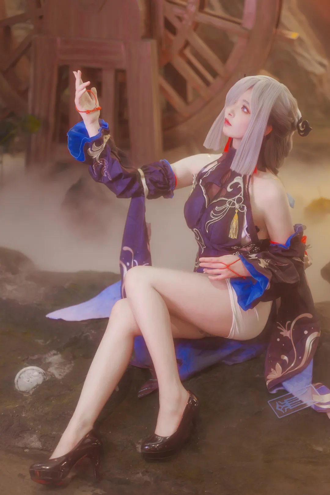 原神, 申鹤cos, 国风cosplay, 冷花幽露, 实景摄影 - 第1张