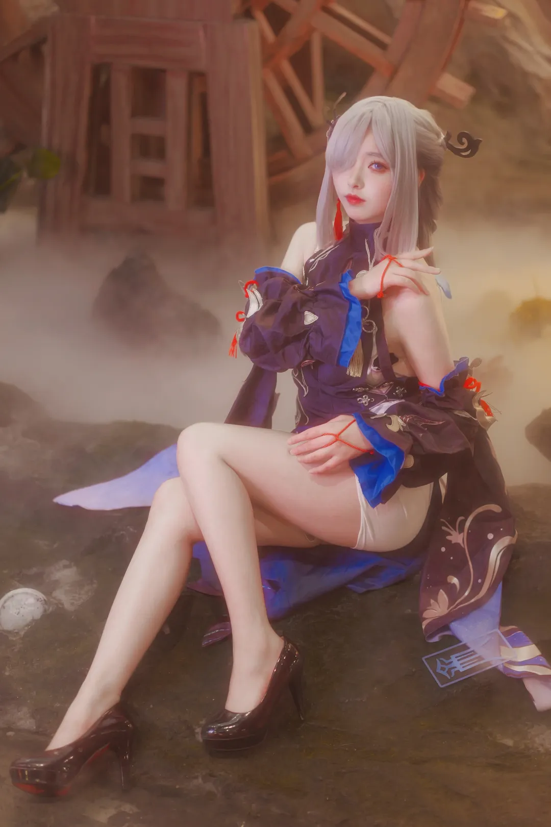 原神, 申鹤cos, 国风cosplay, 冷花幽露, 实景摄影