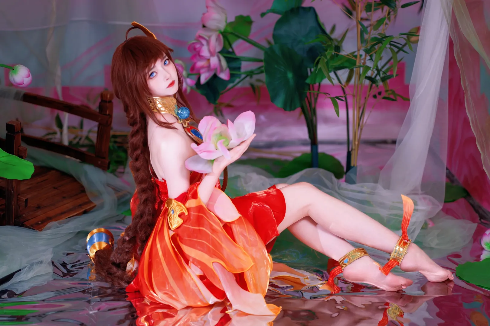王者荣耀, 大乔cos, 国风cos, 王者荣耀cosplay, 荷塘写真