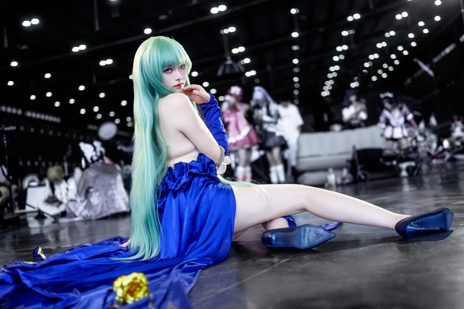 漫展场照, 二次元Cosplay, cccos, 叛逆的鲁鲁修, 宝蓝色长裙 - 第2张