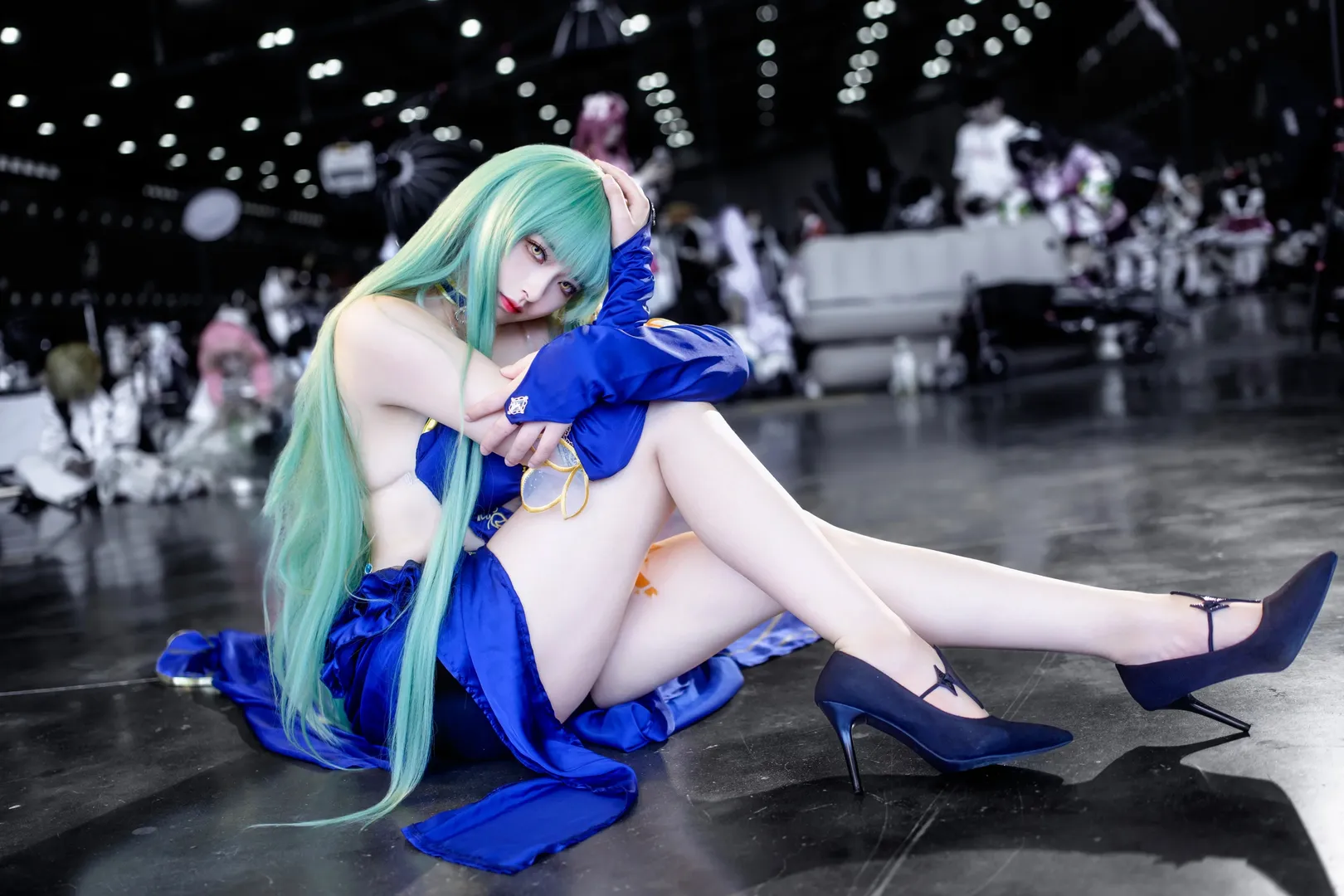 漫展场照, 二次元Cosplay, cccos, 叛逆的鲁鲁修, 宝蓝色长裙 - 第3张