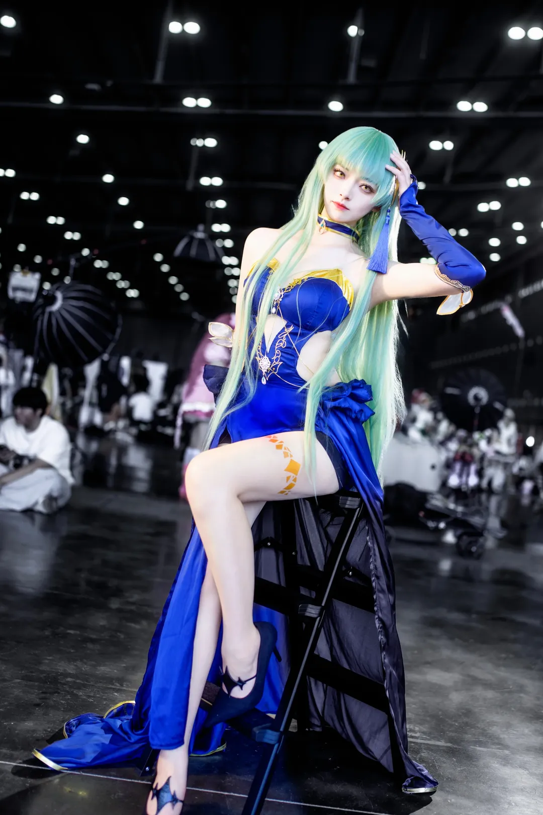 漫展场照, 二次元Cosplay, cccos, 叛逆的鲁鲁修, 宝蓝色长裙 - 第8张