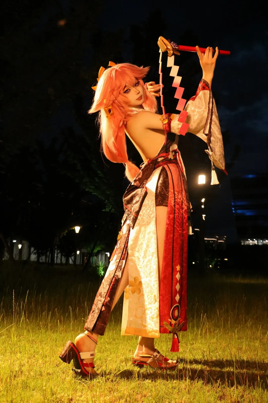 原神, cosplay, 二次元摄影, 八重神子cos, 和风装扮 - 第2张