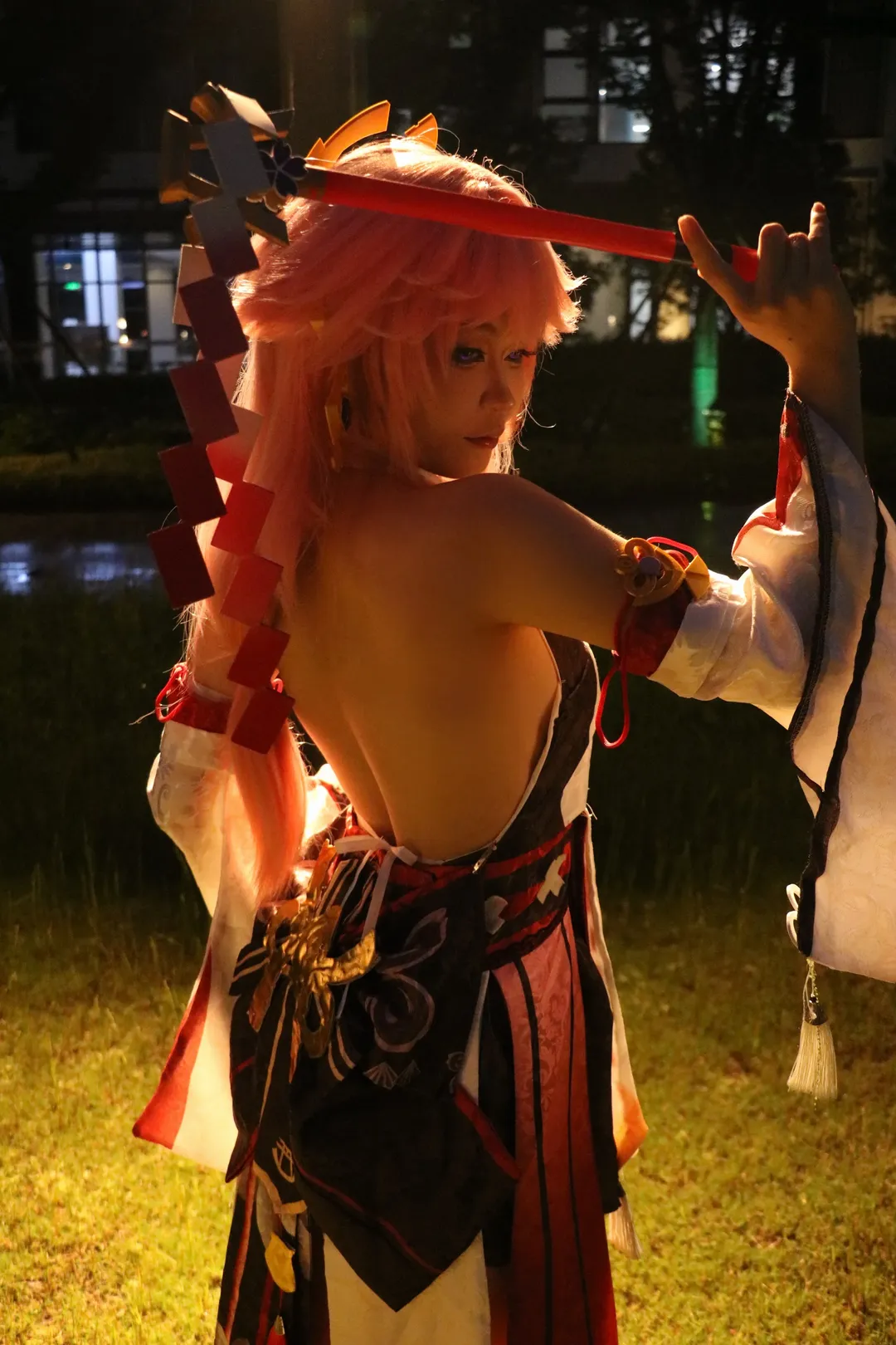 原神, cosplay, 二次元摄影, 八重神子cos, 和风装扮 - 第4张