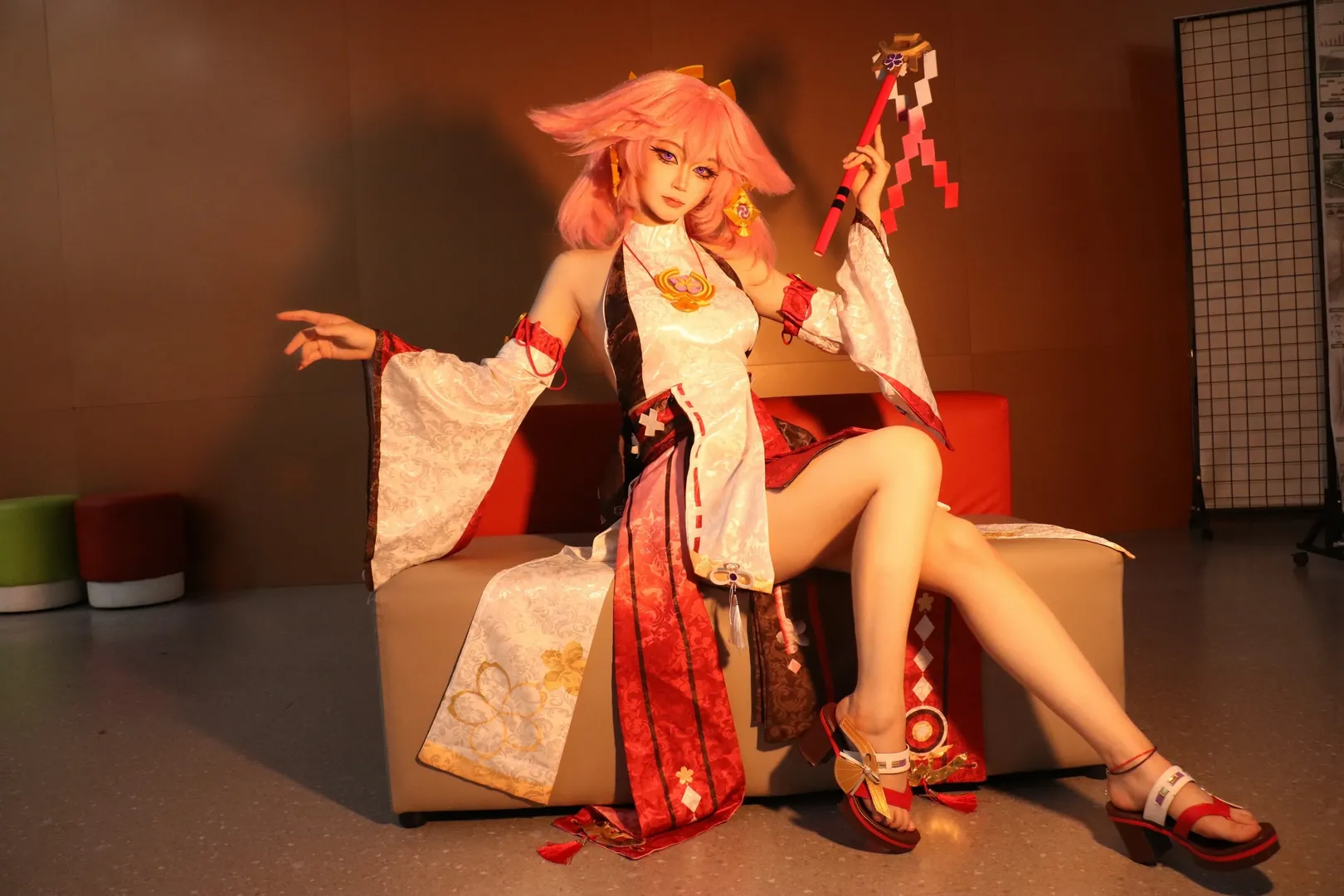 原神, cosplay, 二次元摄影, 八重神子cos, 和风装扮 - 第5张