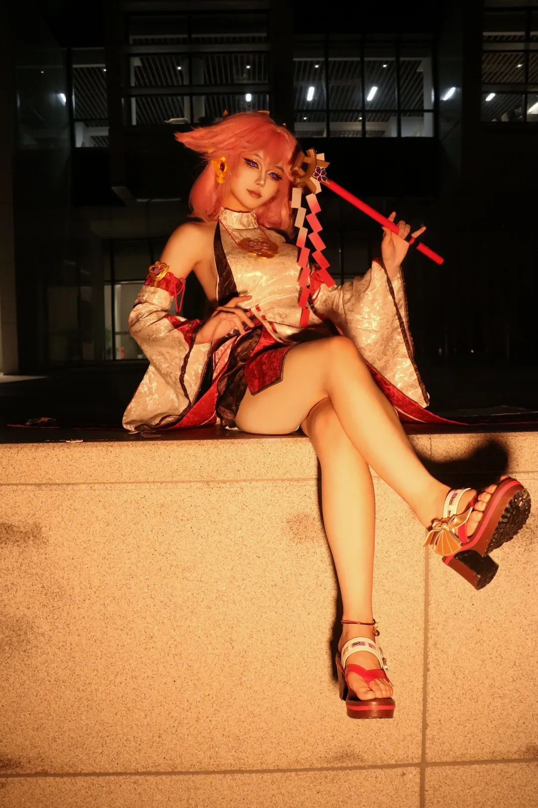 原神, cosplay, 二次元摄影, 八重神子cos, 和风装扮 - 第7张