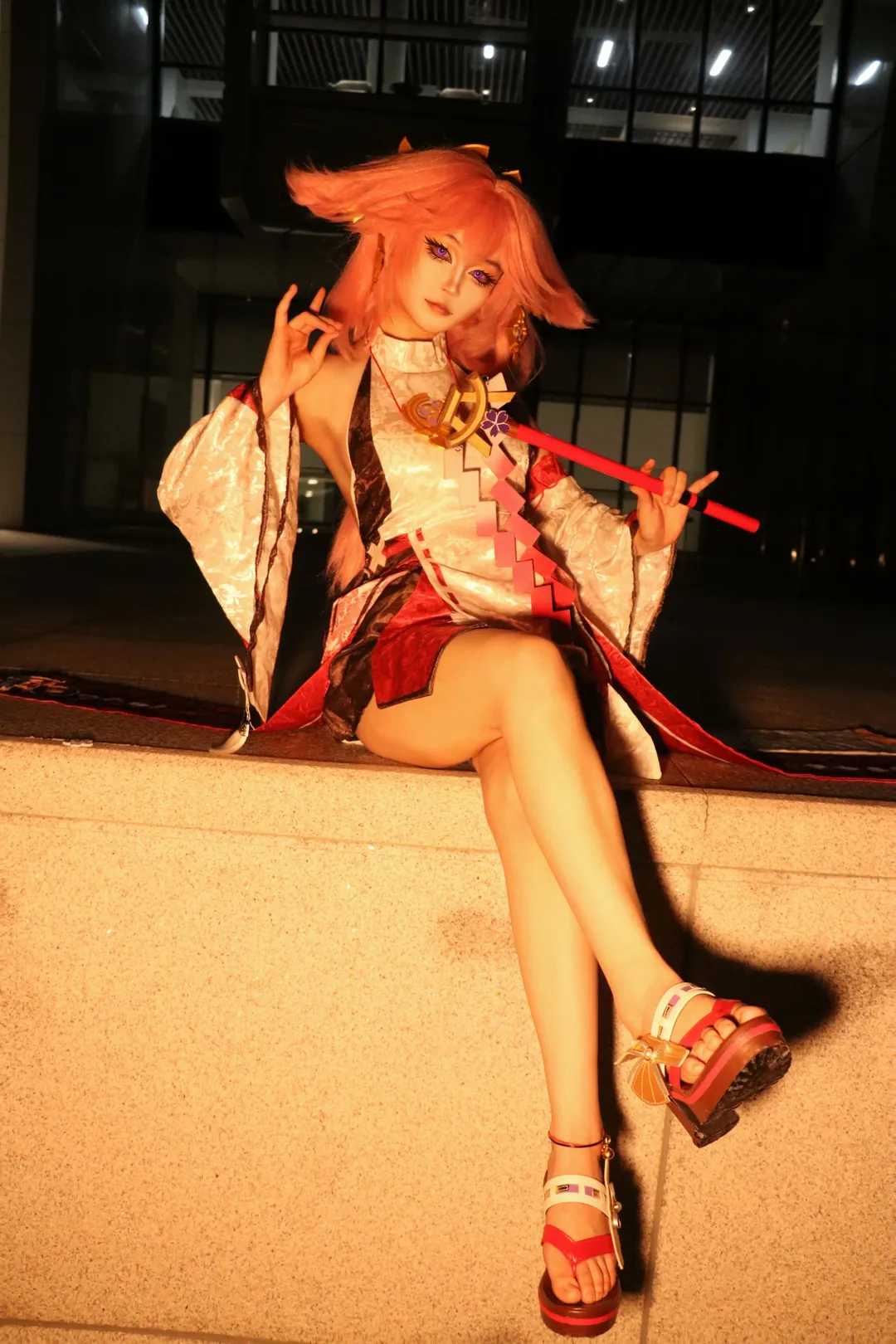 原神, cosplay, 二次元摄影, 八重神子cos, 和风装扮 - 第8张