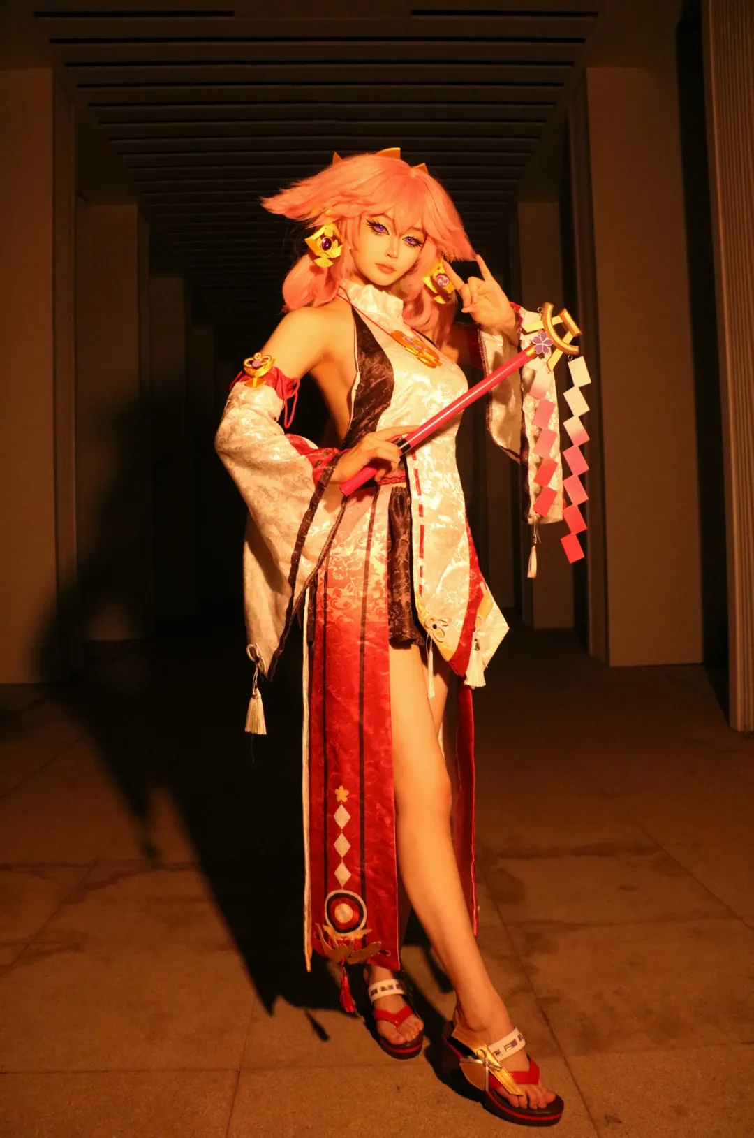 原神, cosplay, 二次元摄影, 八重神子cos, 和风装扮 - 第9张