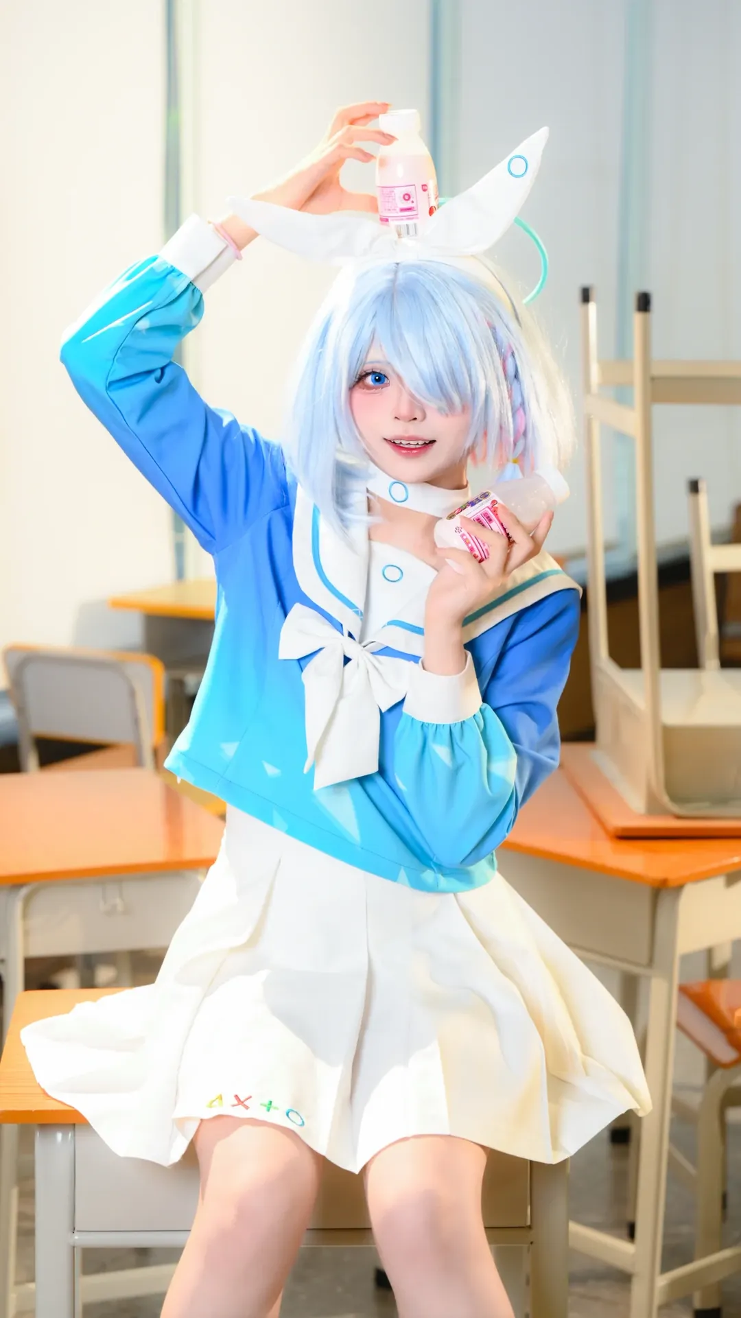 蔚蓝档案, cosplay分享, 阿罗娜cos, 草莓牛奶, 阿罗娜普拉娜 - 第2张