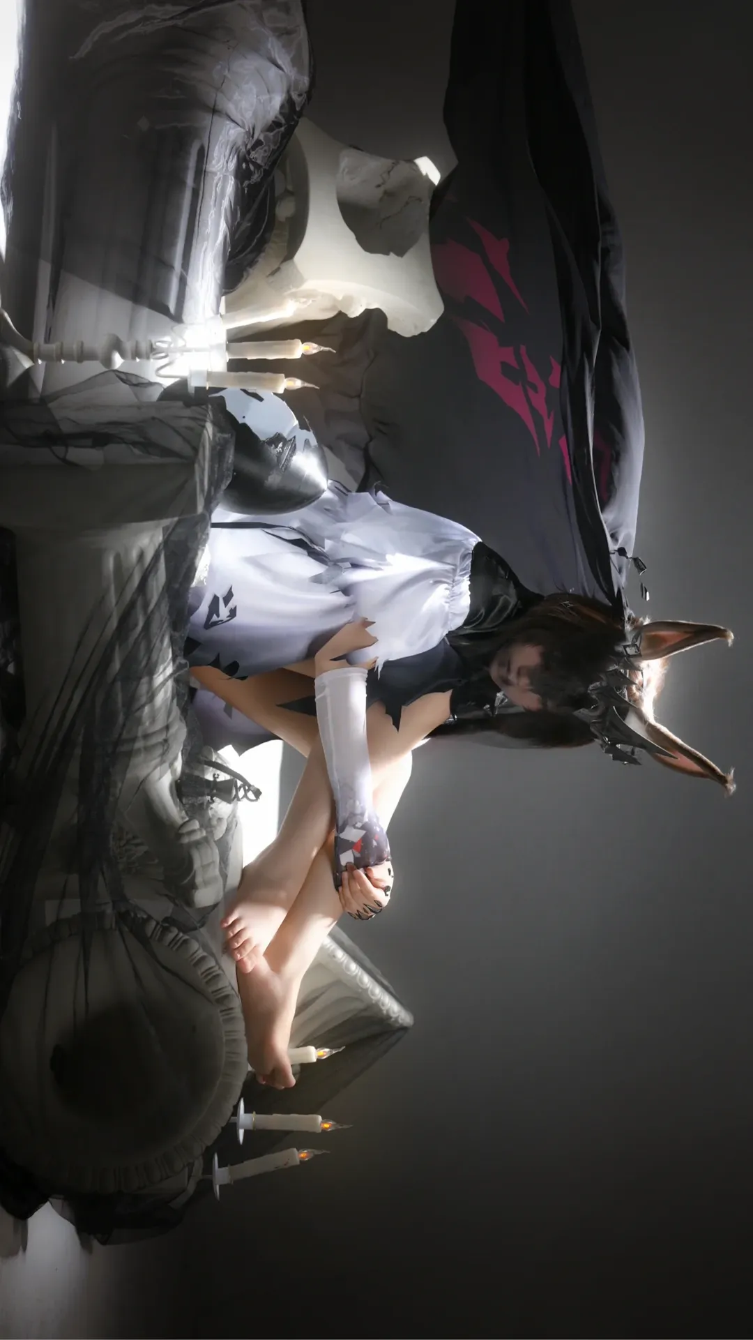 明日方舟, 氛围感cosplay, 兽耳cos, 魔王阿米娅cos, 魔王cos